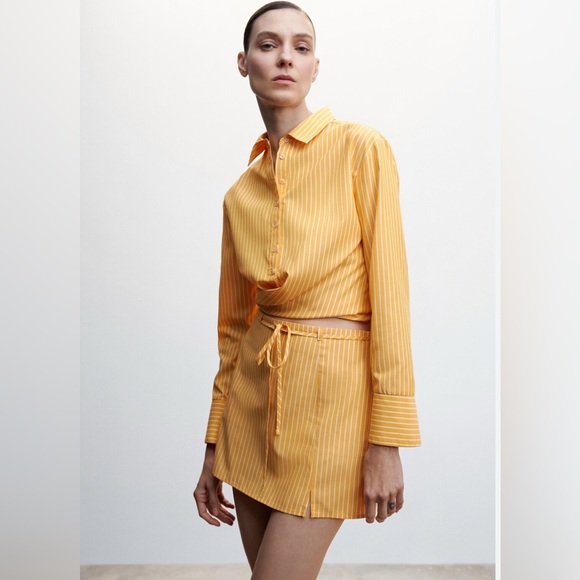 Mango - yellow striped skirt and top included! - Picture 1 of 13